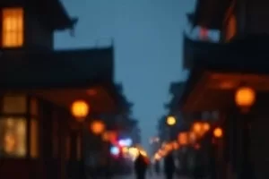 河对岸亮着灯的一排窗，剧情片河对岸的灯画面